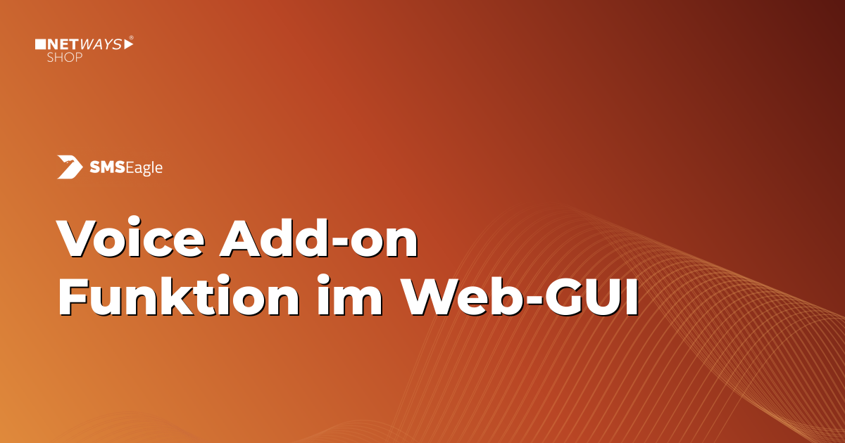 SMSEagle Voice Add On Funktion im WEB-GUI